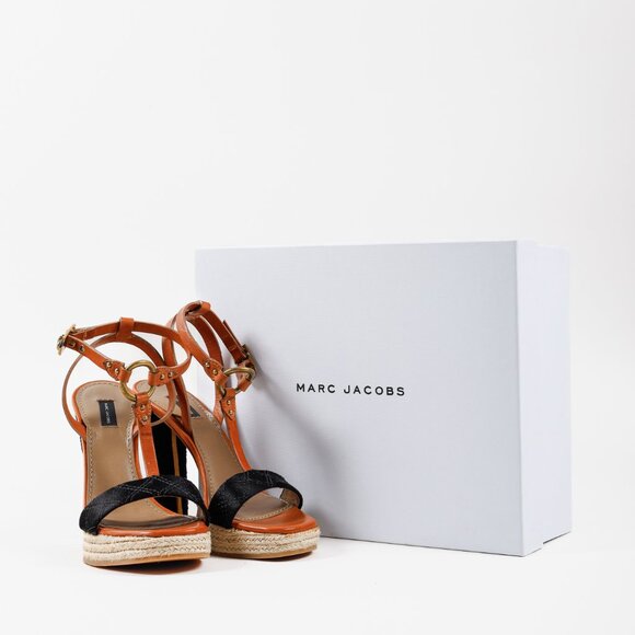 Marc Jacobs Brown & Black Strappy Heels - Picture 12 of 12